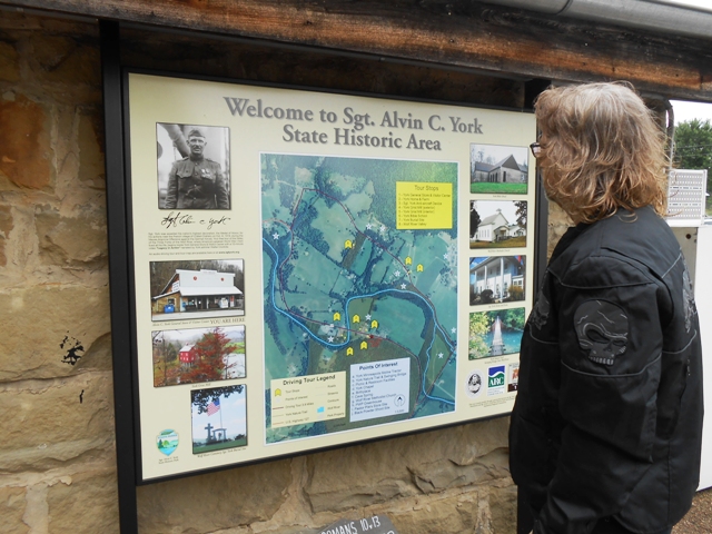 Map of sites at the visitor center.