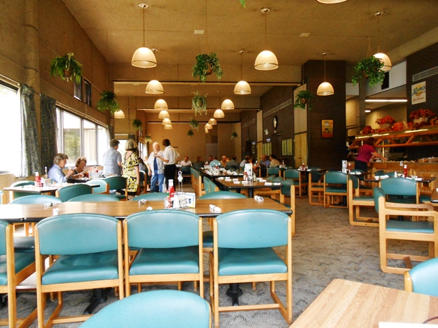 Inside the restaurant.