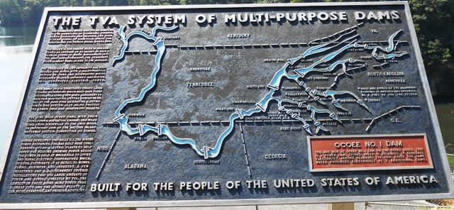 Map at the Ocoee Dam.