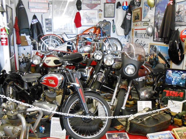 Vintage bike display.