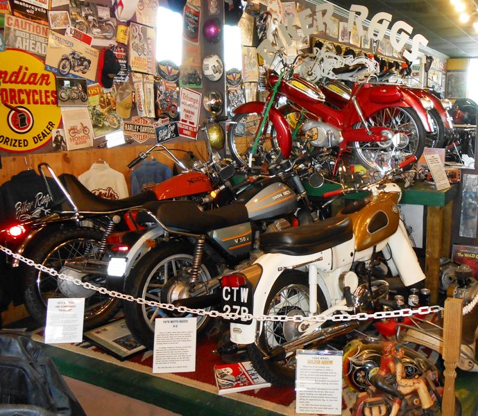 Vintage bike display.