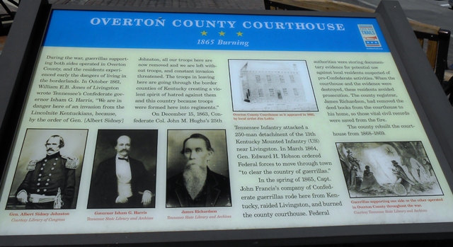 Plaque about the history of Livingston.