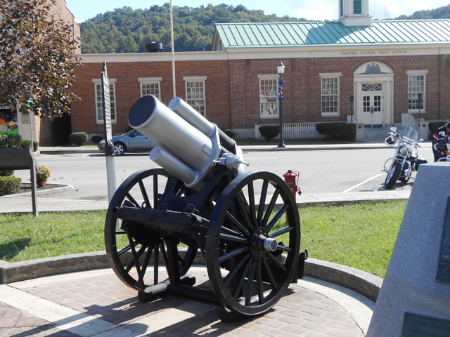 Cannon on display.