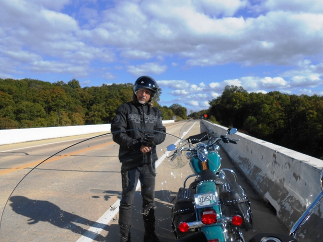 Bridge overlooking gorge on highway 52.