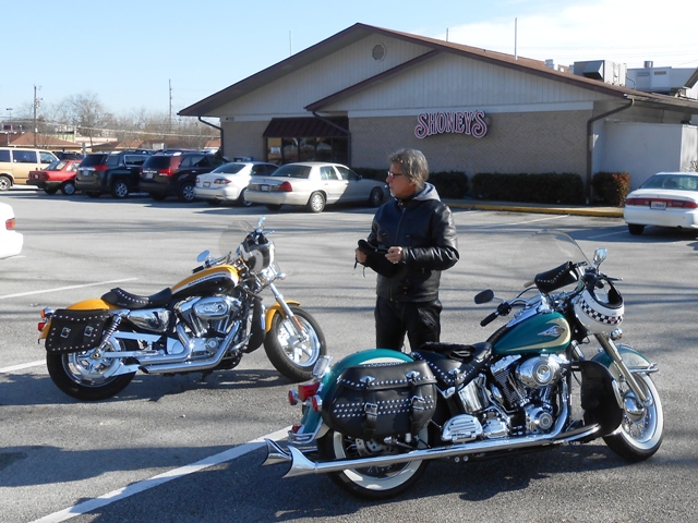 After breakfast, we gassed up and headed off to the Harley shop.
