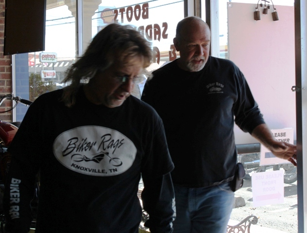 The boys get to work.