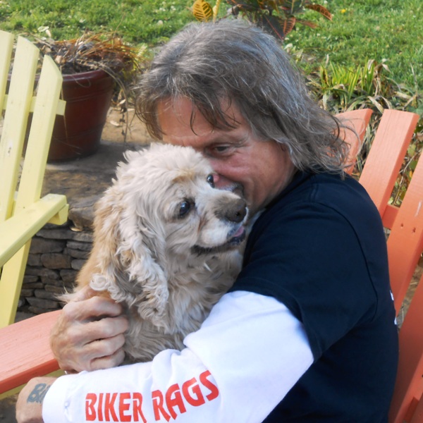 Jeff and Susie in the backyard. It's great to be home!