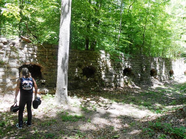 Our first sighting of the enormous row of Coke Ovens.