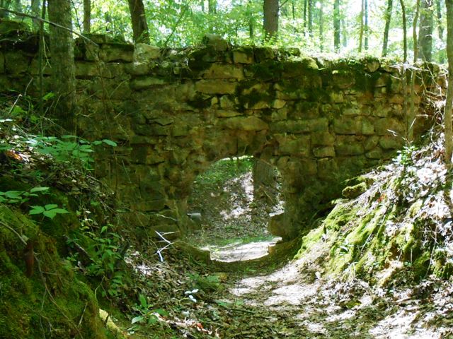 Another view of large oven entrance.