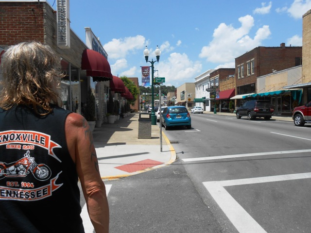 Walking around downtown Corbin.