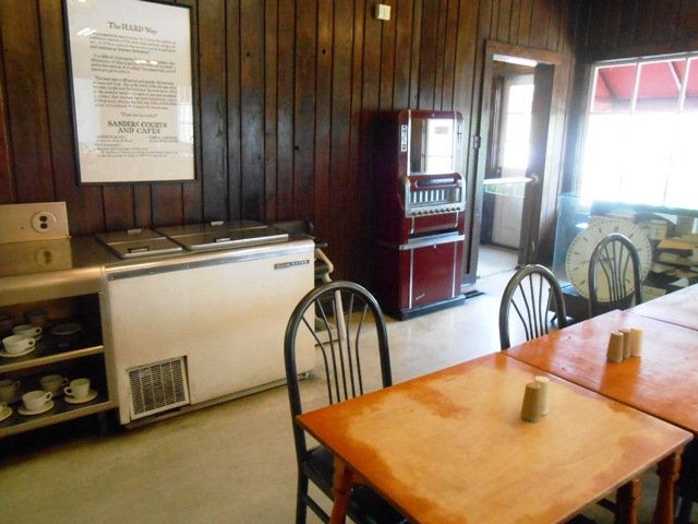 Dining room of the old Sanders Cafe.