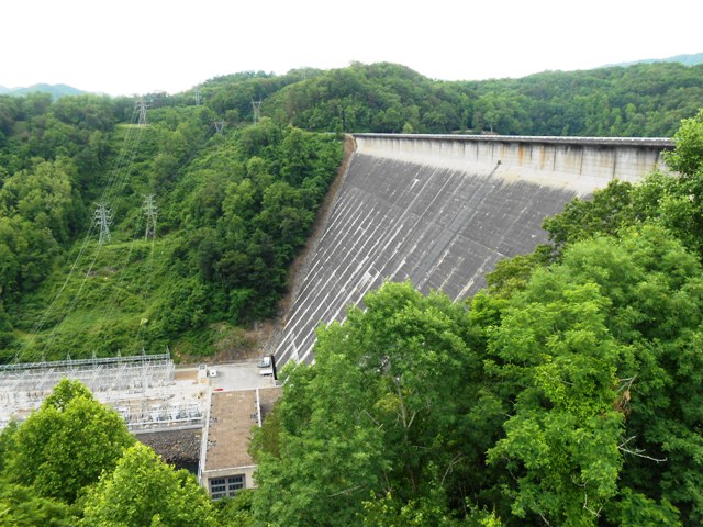 View of dam from overlook.