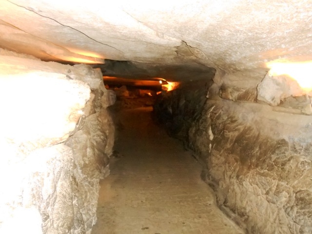 The tunnel space is single file.