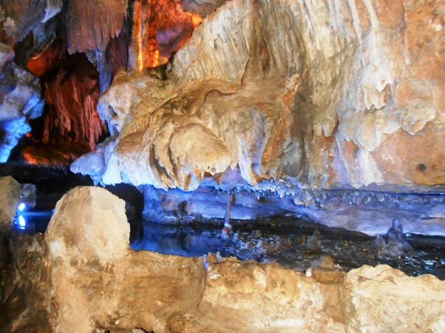 This is called a Mirror Pool. The blue light really makes it pretty.