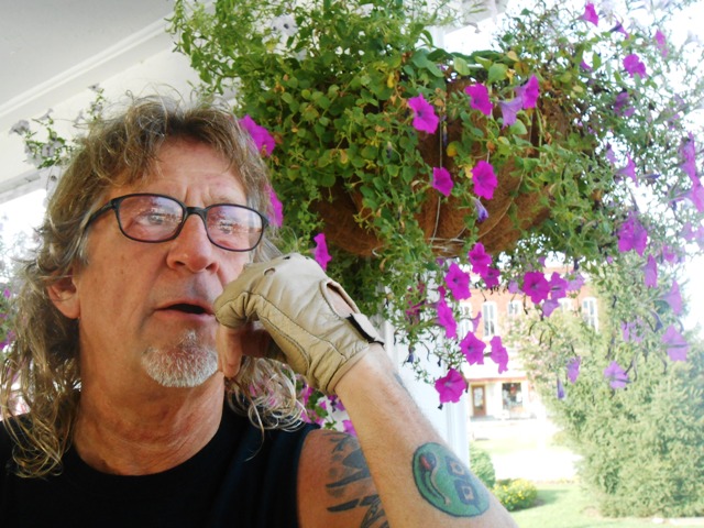 Jeff sitting in the gazebo in Sweetwater.