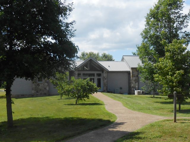 Entrance to Cordell Hull Birthplace and Museum. 