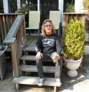 Jeff getting ready to ride.