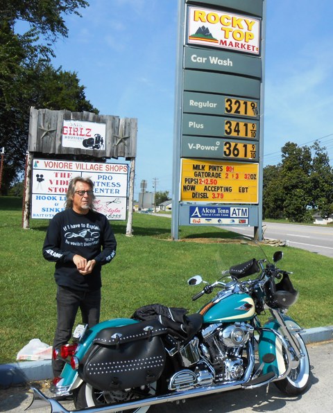 We stopped for fuel and a snack.