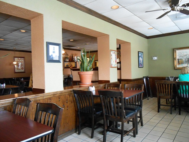 Inside Yanni's. A great place to dine.