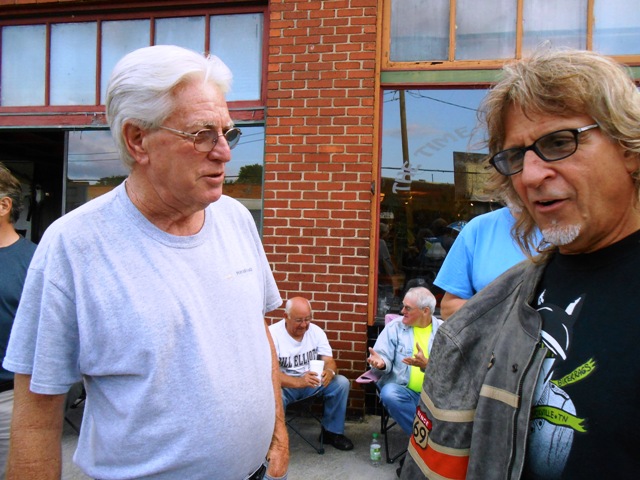 The guys always enjoy chatting.