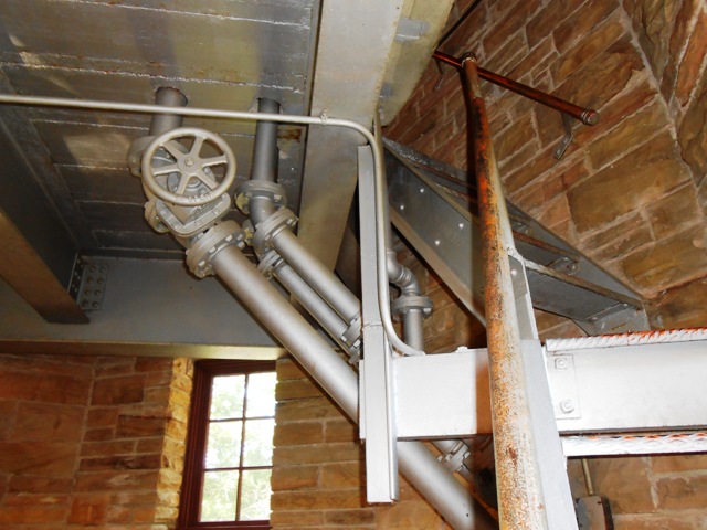 Mid way up the steps to the top of the tower.