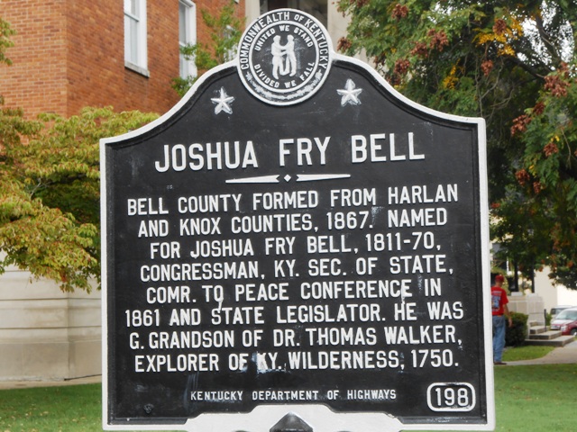 Plaque in Pineville, KY.