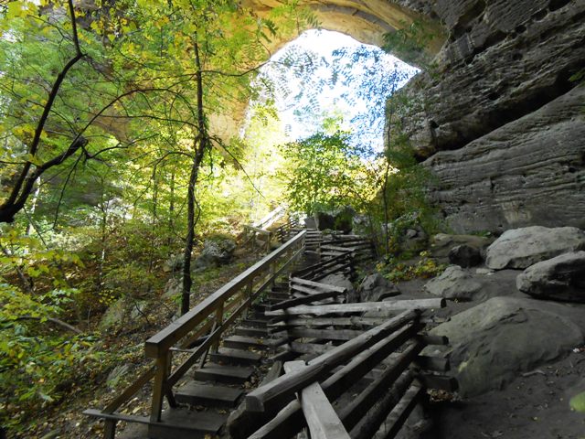 Steps on the backside of the Arch.