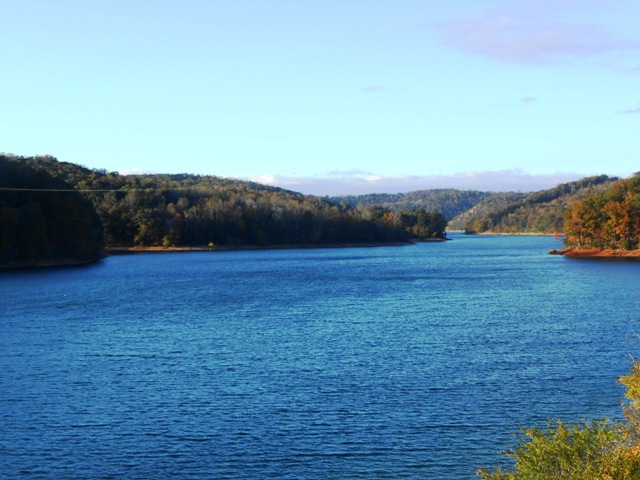 View of Norris Lake from the bridge.
