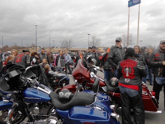 Many bikers here this afternoon.