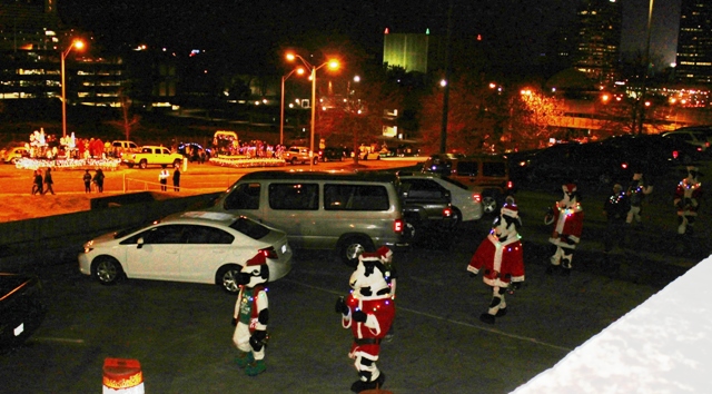 Look at those Chick-Fil-A Santa cows! So cute! 