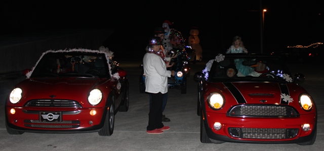 Donna finalizes everyone's place for the parade.