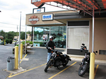 Jeff at the Harley shop.