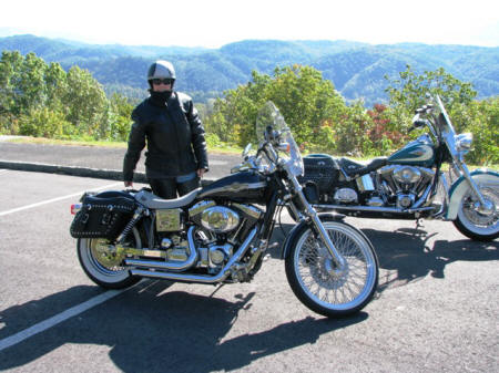 Here's Pam enjoying the view.