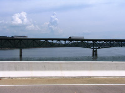 Looking at I-40 over Douglas Lake.