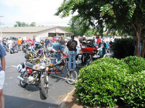 Aside from the bikes in the show- other bikes could be seen in the adjacent parking lot.