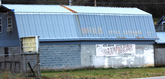 We stopped along 11E to take a photo of Buffalo's Cycle Exchange.
