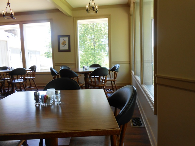 Inside the dining room.