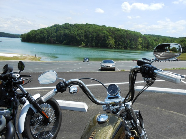 View of the swimming area at Cherokee Dam.