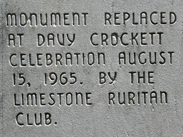 The monument replica was place 75 years later.