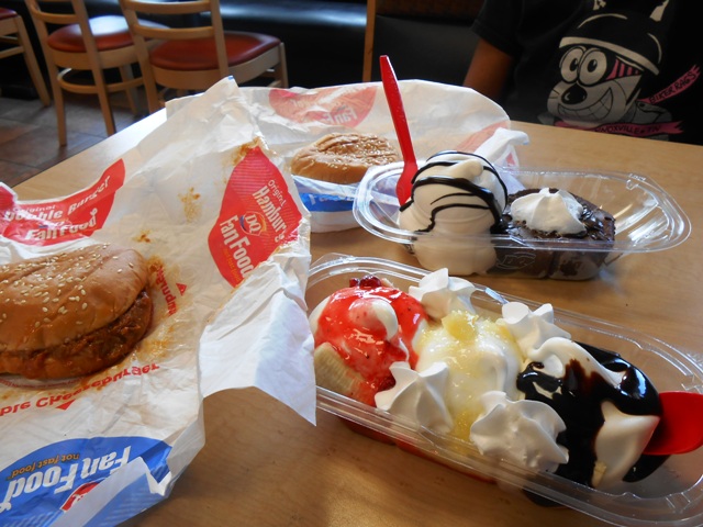 Sandwiches and ice cream. YUM! The folks were really nice here too.