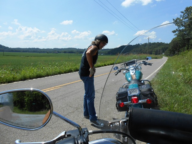 There's Jeff sucking in his tummy after our big dessert. Good job honey!