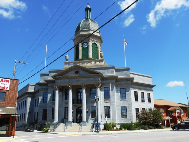 The courthouse next to the museum is made out of local blue stone.