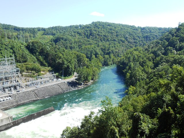 The other side of Hiwassee Dam. Gorgeous!