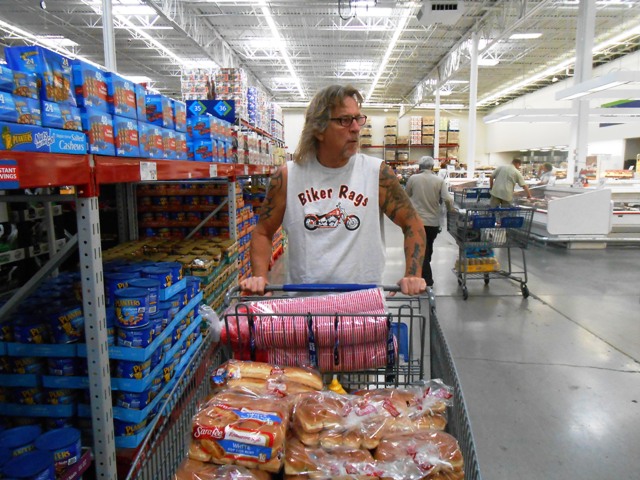 Here we are in Sam's getting goodies for the parties.