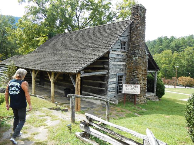 The historic Gunter Cabin at Fontana Village.