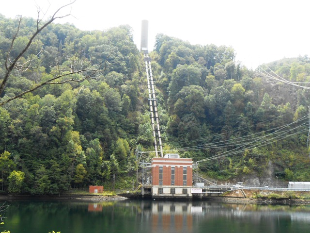 View of the water distribution plant along 28.