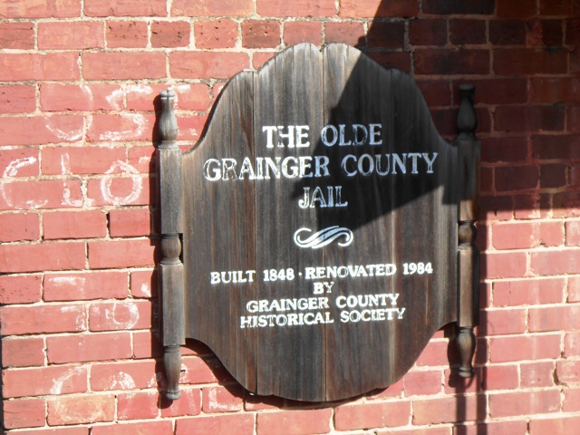 Close up of the jail plaque. 