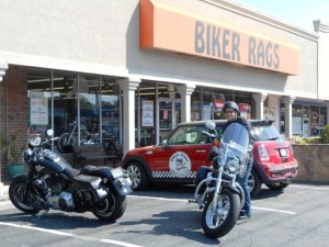 Our ride begins at Biker Rags.