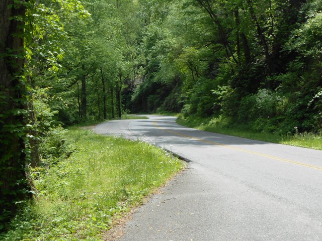 Highway 73 traveling through the Smoky Mountains.