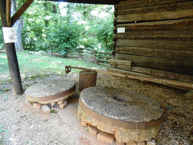 Original millstones from the Davy Crockett birthplace in 
